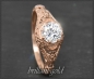 Preview: Diamant Ring 585 Rotgold 0,94ct, Jugendstil Design